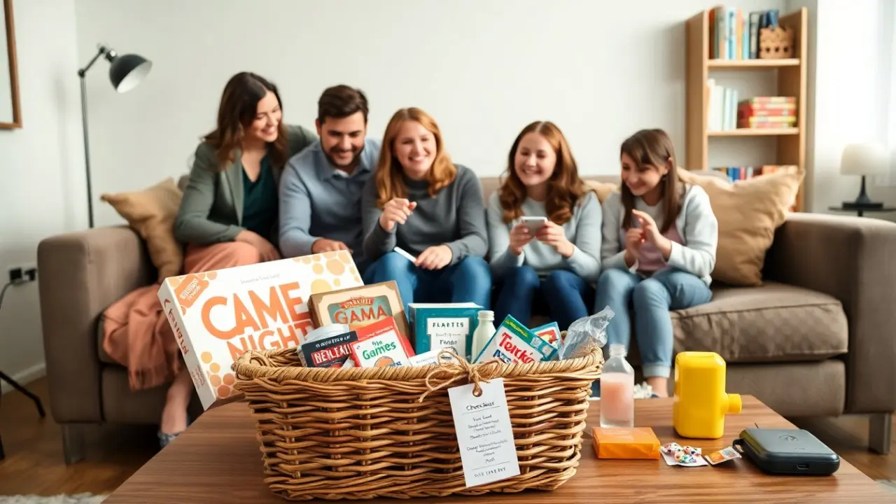 family game night basket ideas